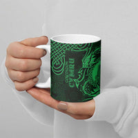 Personalized Cardiganshire Ceredigion Ceramic Mug Green Leaping Salmon Celtic-inspired - Wonder Print Shop