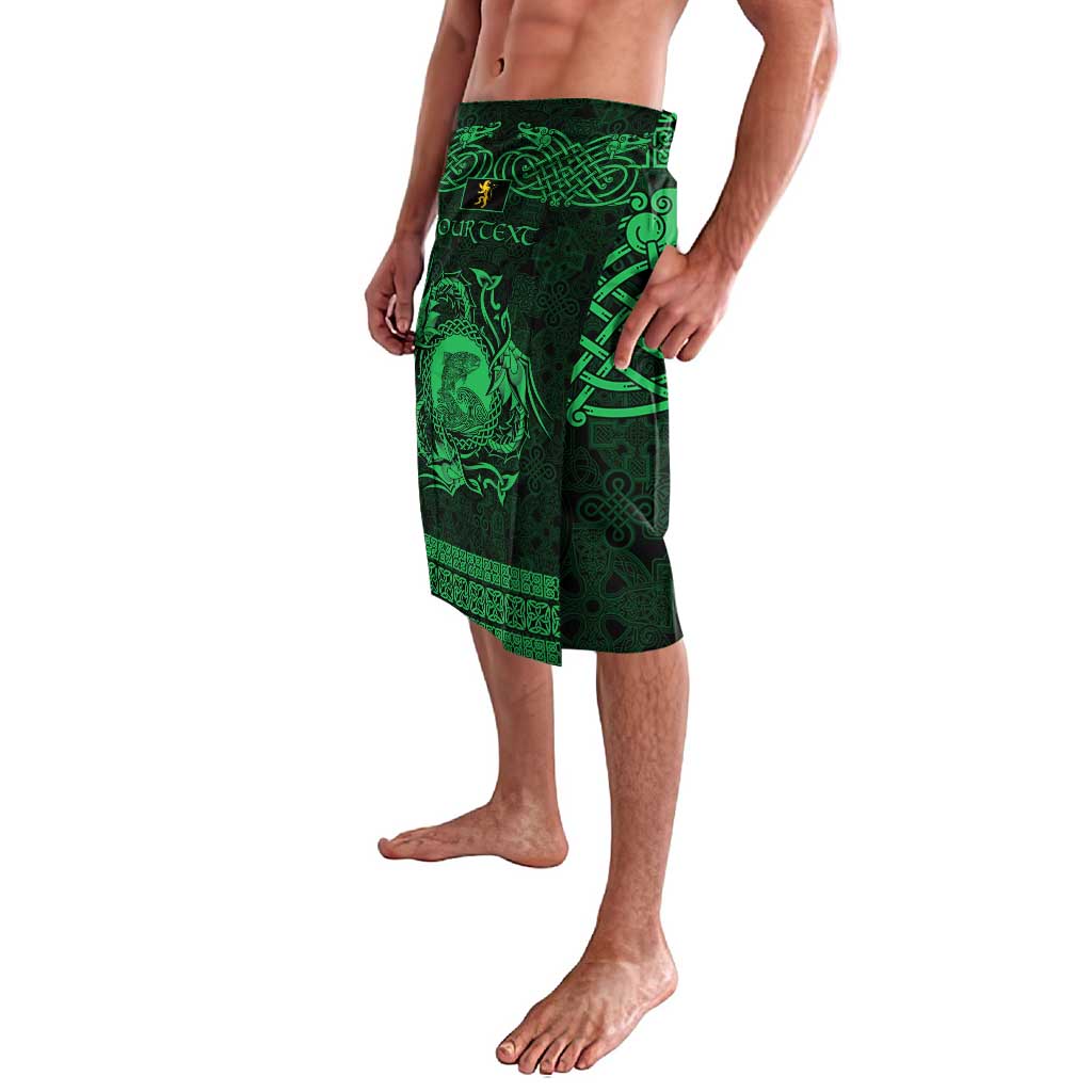 Personalized Cardiganshire Ceredigion Lavalava Green Leaping Salmon Celtic-inspired - Wonder Print Shop