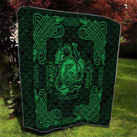 Personalized Cardiganshire Ceredigion Quilt Green Leaping Salmon Celtic-inspired - Wonder Print Shop