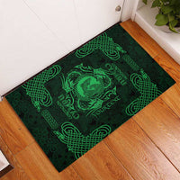 Personalized Cardiganshire Ceredigion Rubber Doormat Green Leaping Salmon Celtic-inspired - Wonder Print Shop