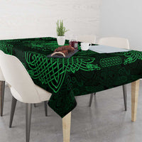 Personalized Cardiganshire Ceredigion Tablecloth Green Leaping Salmon Celtic-inspired - Wonder Print Shop