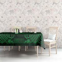 Personalized Cardiganshire Ceredigion Tablecloth Green Leaping Salmon Celtic-inspired - Wonder Print Shop