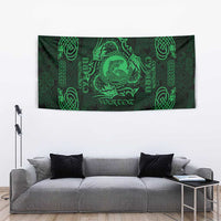Personalized Cardiganshire Ceredigion Tapestry Green Leaping Salmon Celtic-inspired - Wonder Print Shop