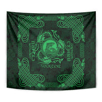 Personalized Cardiganshire Ceredigion Tapestry Green Leaping Salmon Celtic-inspired - Wonder Print Shop