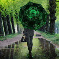 Personalized Cardiganshire Ceredigion Umbrella Green Leaping Salmon Celtic-inspired - Wonder Print Shop