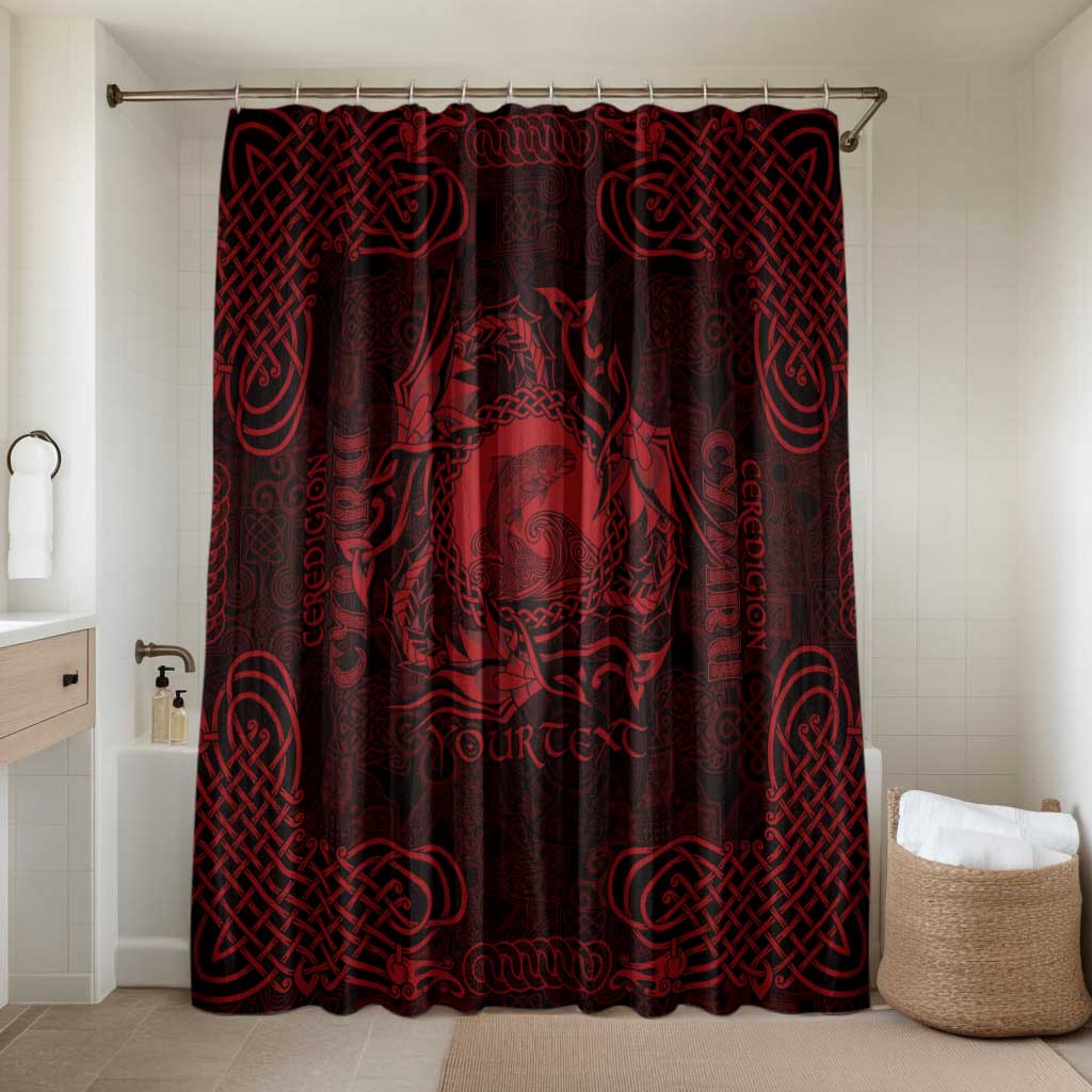Personalized Cardiganshire Ceredigion Bathroom Set Red Leaping Salmon Celtic-inspired - Wonder Print Shop