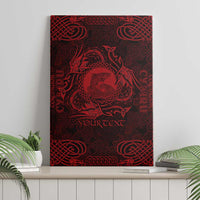 Personalized Cardiganshire Ceredigion Canvas Wall Art Red Leaping Salmon Celtic-inspired - Wonder Print Shop