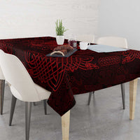 Personalized Cardiganshire Ceredigion Tablecloth Red Leaping Salmon Celtic-inspired - Wonder Print Shop