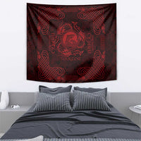 Personalized Cardiganshire Ceredigion Tapestry Red Leaping Salmon Celtic-inspired - Wonder Print Shop