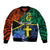 Tafea Day Bomber Jacket Vanuatu Sand Drawing With Polynesian Pattern LT9 - Wonder Print Shop