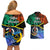 Tafea Day Couples Matching Off Shoulder Short Dress and Hawaiian Shirt Vanuatu Sand Drawing With Polynesian Pattern LT9 - Wonder Print Shop