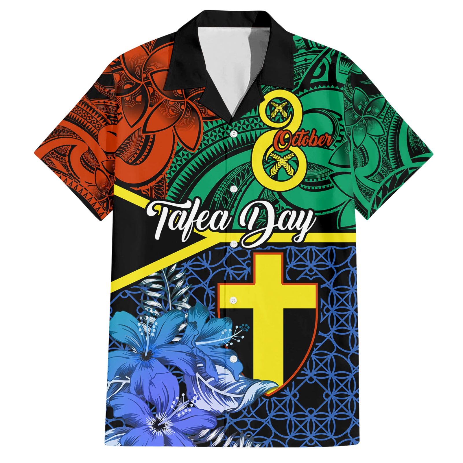 Tafea Day Hawaiian Shirt Vanuatu Sand Drawing With Polynesian Pattern - Wonder Print Shop