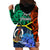 Tafea Day Hoodie Dress Vanuatu Sand Drawing With Polynesian Pattern - Wonder Print Shop