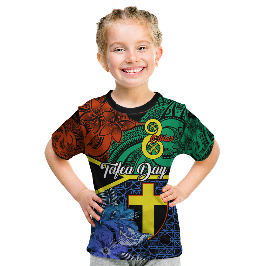 Tafea Day Kid T Shirt Vanuatu Sand Drawing With Polynesian Pattern - Wonder Print Shop