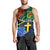 Tafea Day Men Tank Top Vanuatu Sand Drawing With Polynesian Pattern - Wonder Print Shop