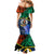 Tafea Day Mermaid Dress Vanuatu Sand Drawing With Polynesian Pattern - Wonder Print Shop