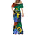 Tafea Day Mermaid Dress Vanuatu Sand Drawing With Polynesian Pattern - Wonder Print Shop