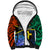 Tafea Day Sherpa Hoodie Vanuatu Sand Drawing With Polynesian Pattern - Wonder Print Shop