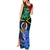 Tafea Day Tank Maxi Dress Vanuatu Sand Drawing With Polynesian Pattern - Wonder Print Shop