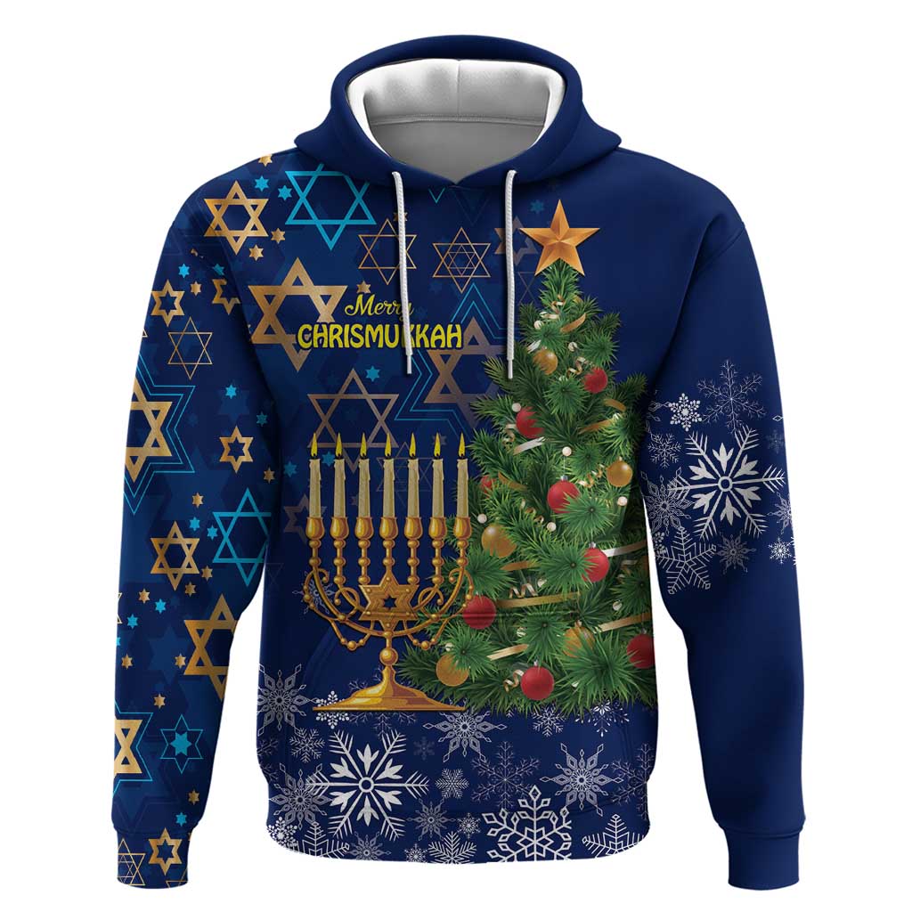 Merry Chrismukkah Hoodie Merry Christmas and Happy Hanukkah - Wonder Print Shop