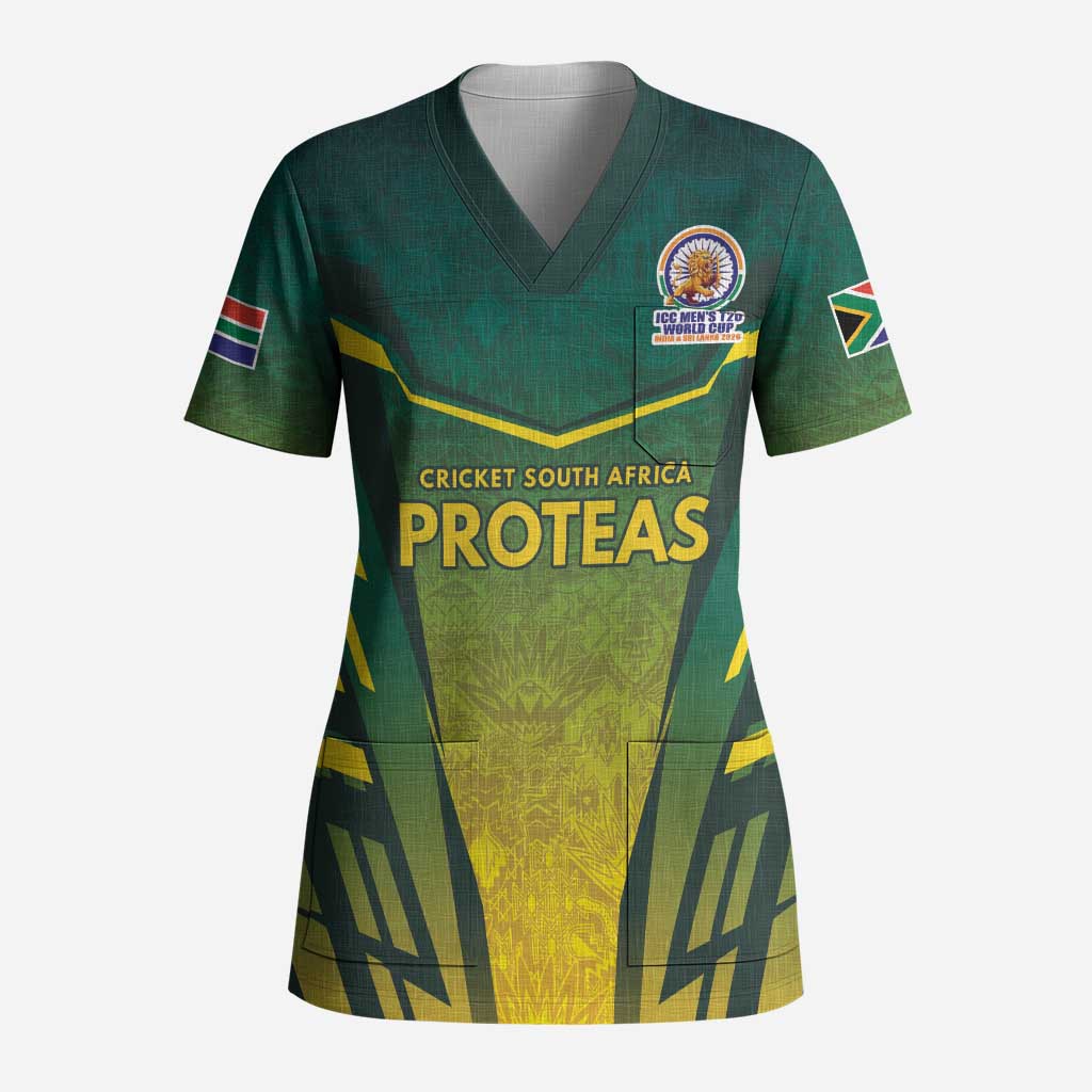 South Africa Cricket Spirit 2026 Scrub Top World T20 Edition - Wonder Print Shop