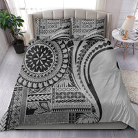 Black and white geometric duvet cover and pillowcases, bold circular motif