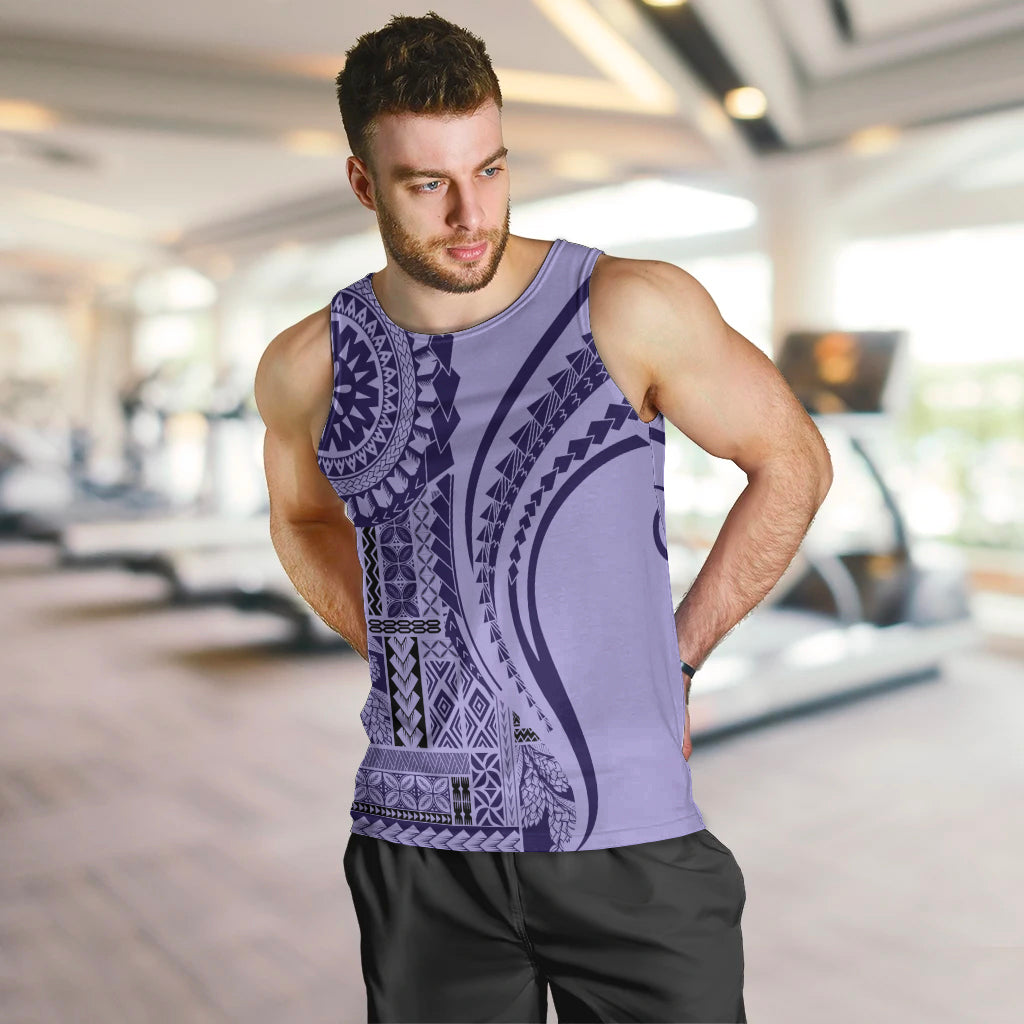 Samoa Siapo Arty Men Tank Top Purple Style - Wonder Print Shop