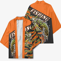 Bass Fishing Fisherman Kimono Camouflag Pattern - Wonder Print Shop