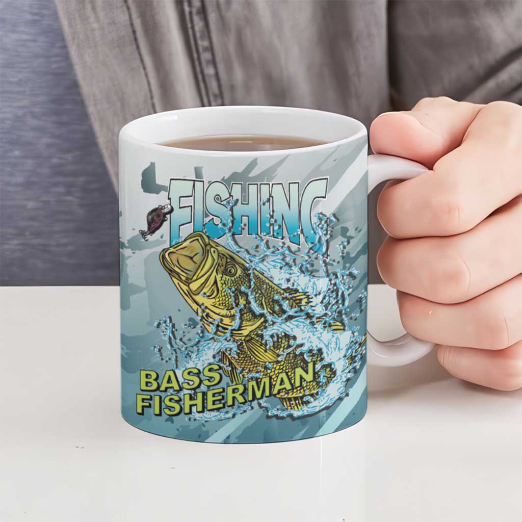 Bass Fishing Vintage Ceramic Mug - Wonder Print Shop