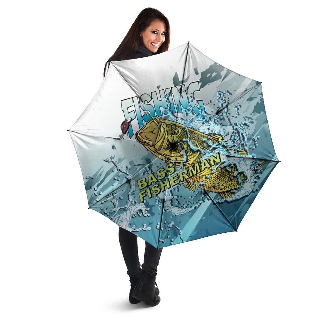 Bass Fishing Vintage Umbrella - Wonder Print Shop