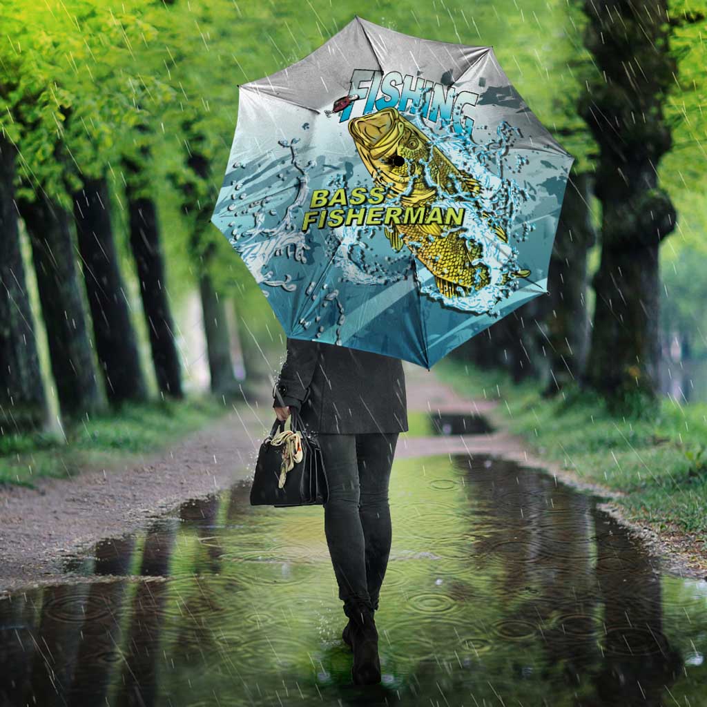 Bass Fishing Vintage Umbrella - Wonder Print Shop