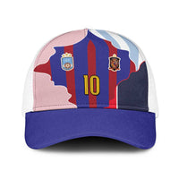 Custom Argentina and Spain Baseball Net Cap Special Vintage Match Team Edition