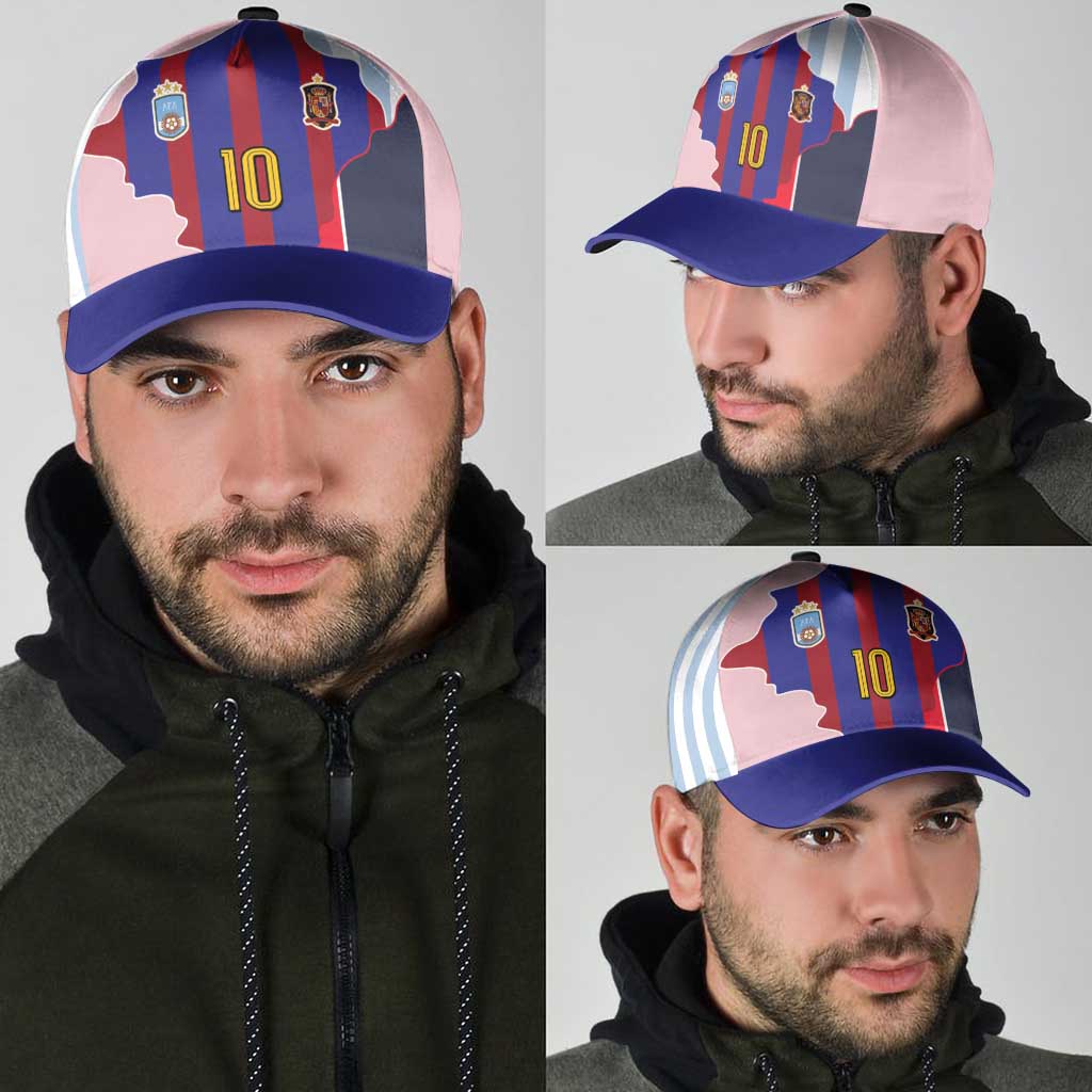 Custom Argentina and Spain Classic Cap Special Vintage Match Team Edition