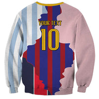 Custom Argentina and Spain Sweatshirt Special Vintage Match Team Edition