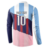 Custom Argentina and Spain Button Sweatshirt Trio Special Vintage Edition