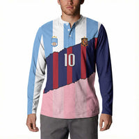 Custom Argentina and Spain Button Sweatshirt Trio Special Vintage Edition