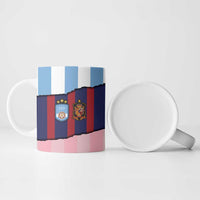 Custom Argentina and Spain Ceramic Mug Trio Special Vintage Edition