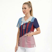 Custom Argentina and Spain Scrub Top Trio Special Vintage Edition