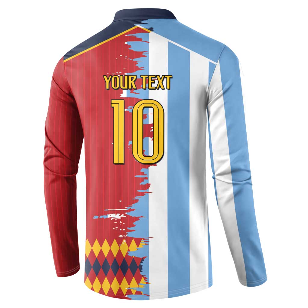 Custom Argentina and Spain Button Sweatshirt 2026 Battle Finalissima
