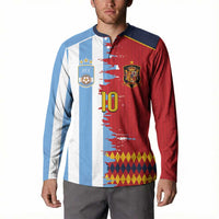 Custom Argentina and Spain Button Sweatshirt 2026 Battle Finalissima