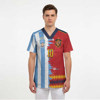 Custom Argentina and Spain Scrub Top 2026 Battle Finalissima