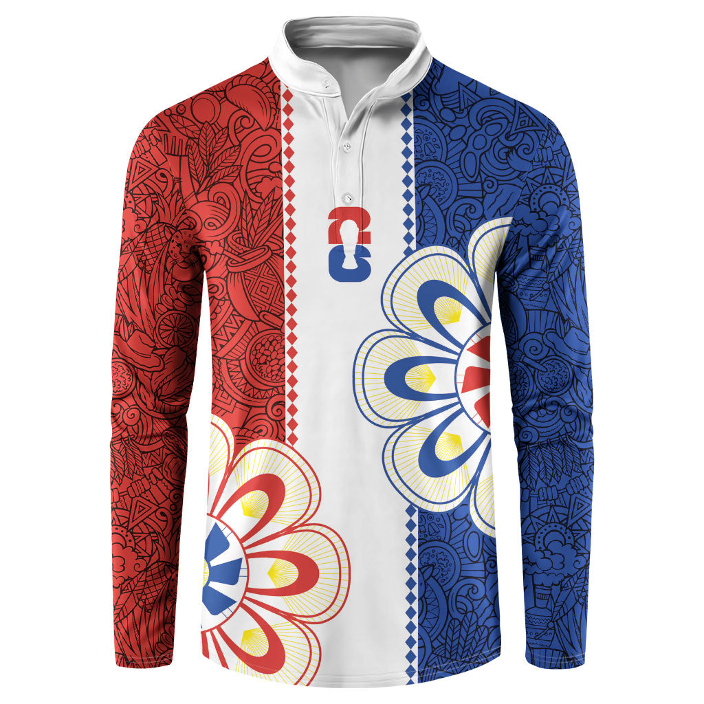 Vamos Paraguay Custom Button Sweatshirt Nanduti Heritage Football Supporter