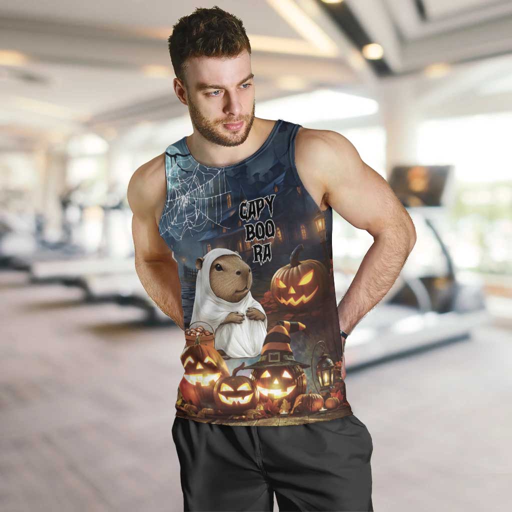 Capy-Boo-Ra Halloween Personalized Men Tank Top Capybara Funny Spooky Ghost - Wonder Print Shop