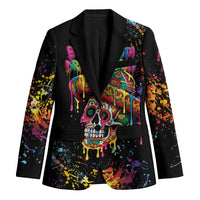 Dripping Sombrero Sugar Skull Blazer Día de los Muertos - Wonder Print Shop
