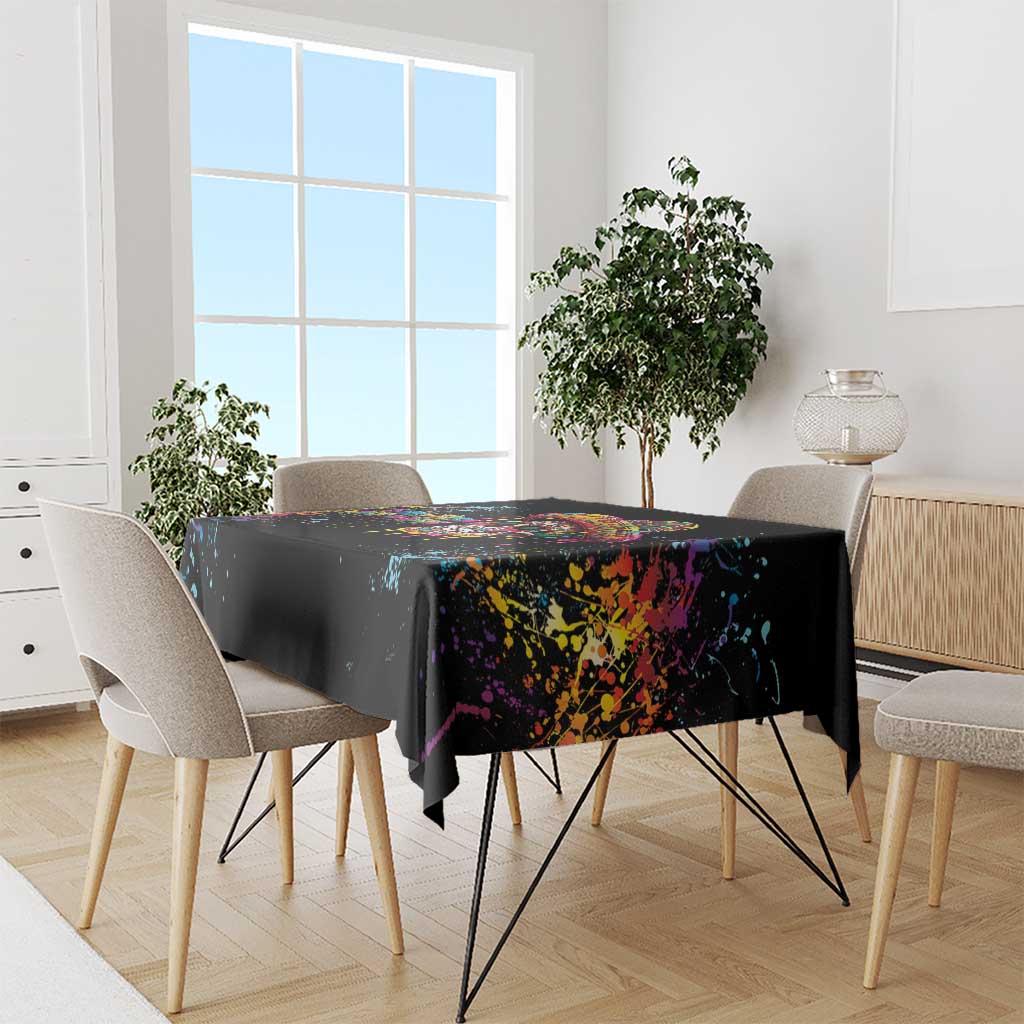 Dripping Sombrero Sugar Skull Tablecloth Día de los Muertos - Wonder Print Shop