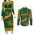 South Africa Rugby Couples Matching Long Sleeve Bodycon Dress and Long Sleeve Button Shirt Springboks Proud The Champions LT9 - Wonder Print Shop