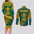 South Africa Rugby Couples Matching Long Sleeve Bodycon Dress and Long Sleeve Button Shirt Springboks Proud The Champions LT9 - Wonder Print Shop