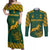 South Africa Rugby Couples Matching Off Shoulder Maxi Dress and Long Sleeve Button Shirt Springboks Proud The Champions LT9 - Wonder Print Shop