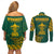 South Africa Rugby Couples Matching Off Shoulder Short Dress and Long Sleeve Button Shirt Springboks Proud The Champions LT9 - Wonder Print Shop