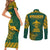 South Africa Rugby Couples Matching Short Sleeve Bodycon Dress and Long Sleeve Button Shirt Springboks Proud The Champions LT9 - Wonder Print Shop